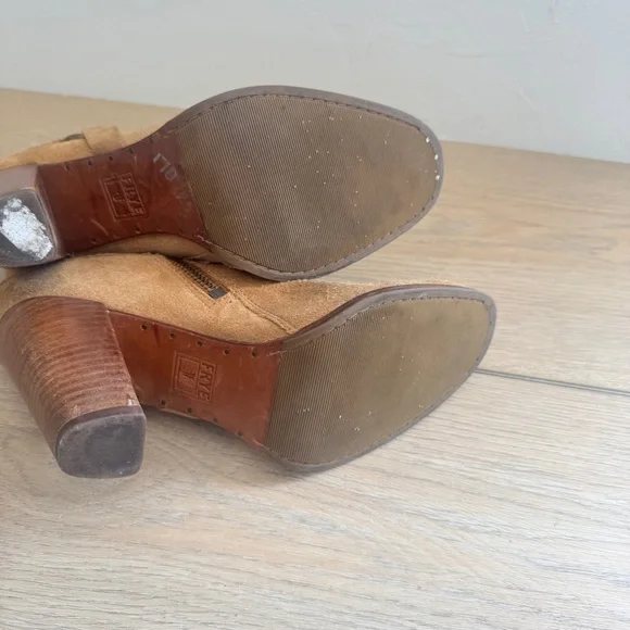 Frye Brown Suede Ankle Heels Size 7.5 - Picture 6 of 7